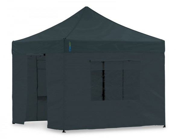 Seitenwand-Set Schwarz 4x4m für Tentastic Faltpavillon Polyester