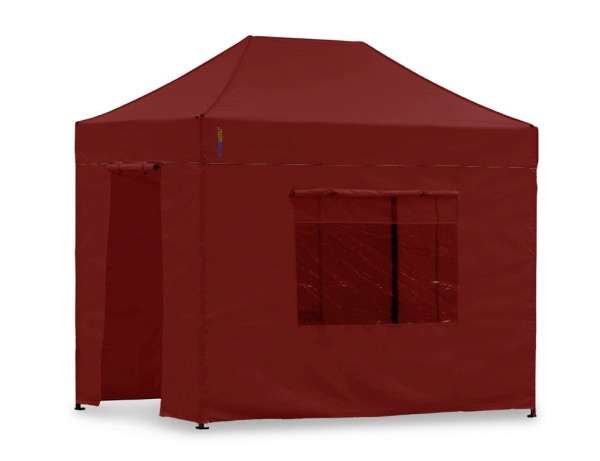 Seitenwand-Set Rot 2x3m für Tentastic Faltpavillon Polyester