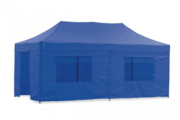 Seitenwand-Set Blau 4x8m für Tentastic Faltpavillon Polyester