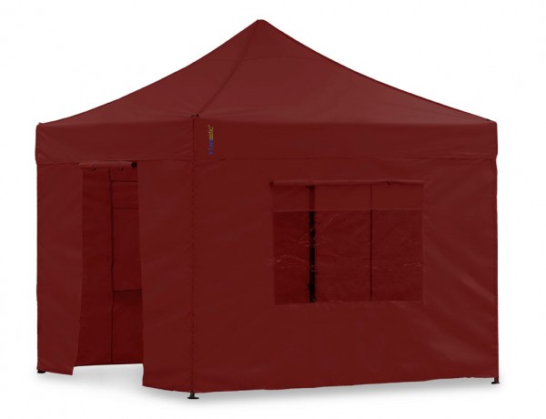 Seitenwand-Set Rot 3x3m für Tentastic Faltpavillon Polyester